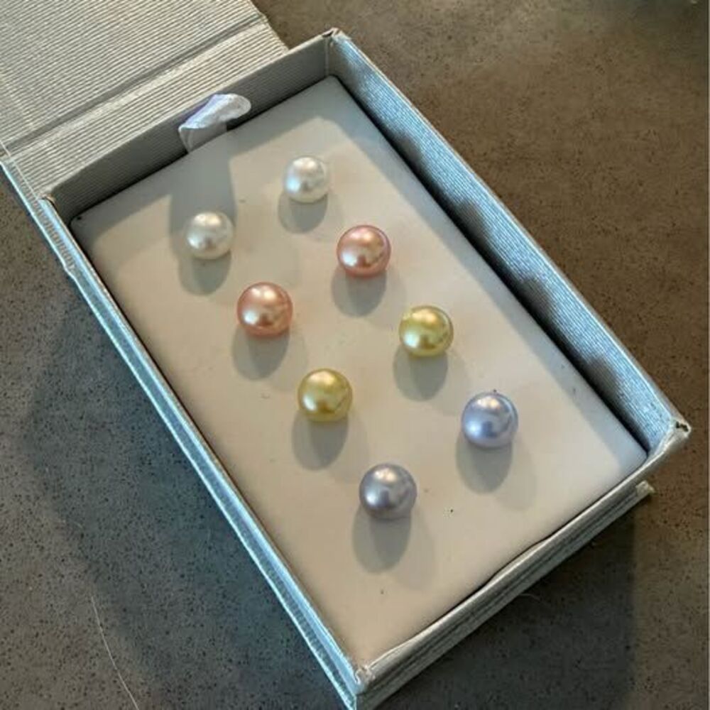 Honora Cultured Pearl Earrings Set in Sterling Silver